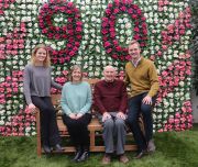 Ben Baily (far right), with his mother Sarah, grandfather Colin Squire and his sister, Felicia Baily